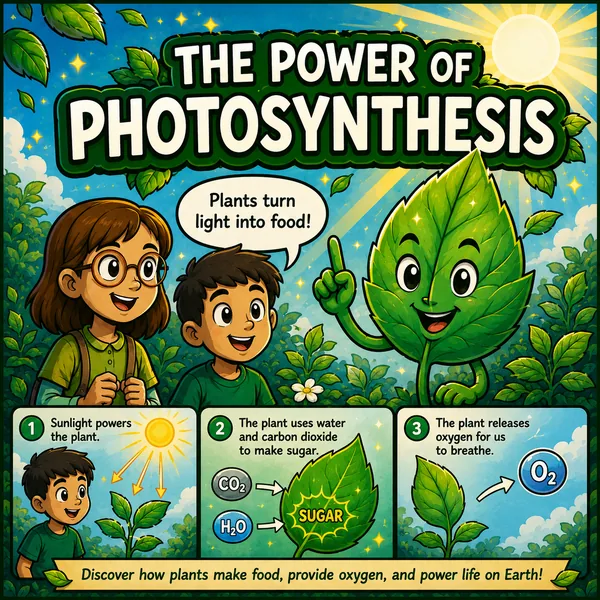 Comic example: The Power of Photosynthesis, created with Steamify